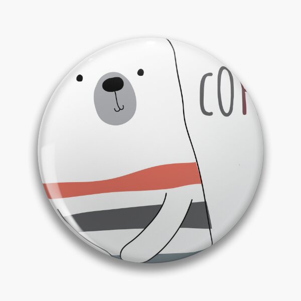 Item preview, Cute white bear holding a coffee quote cup on his head cartoon designed and sold by diksha021.
