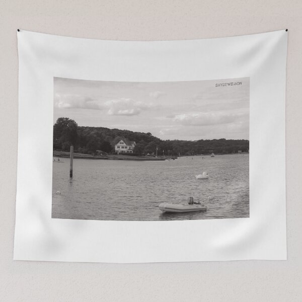 Item preview, Black & White Mystic Seaport Village designed and sold by Sadeshots.