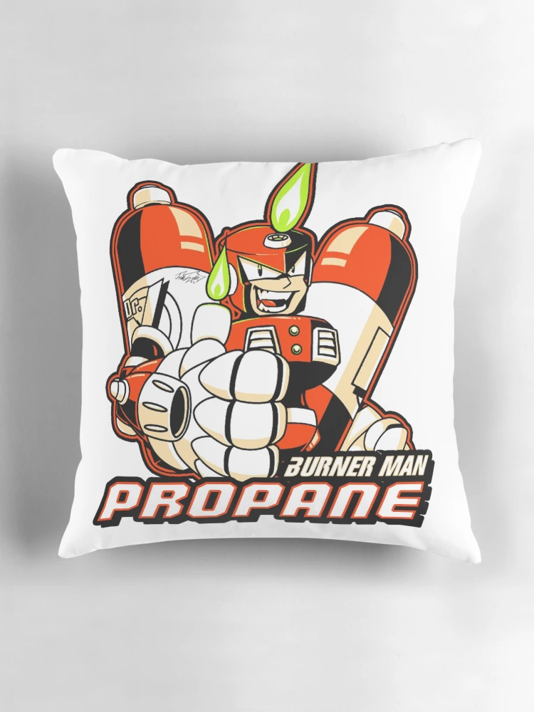 Thumbnail 3 of 4, Pillow, Burner Man Propane designed and sold by JavaWolfDesign.