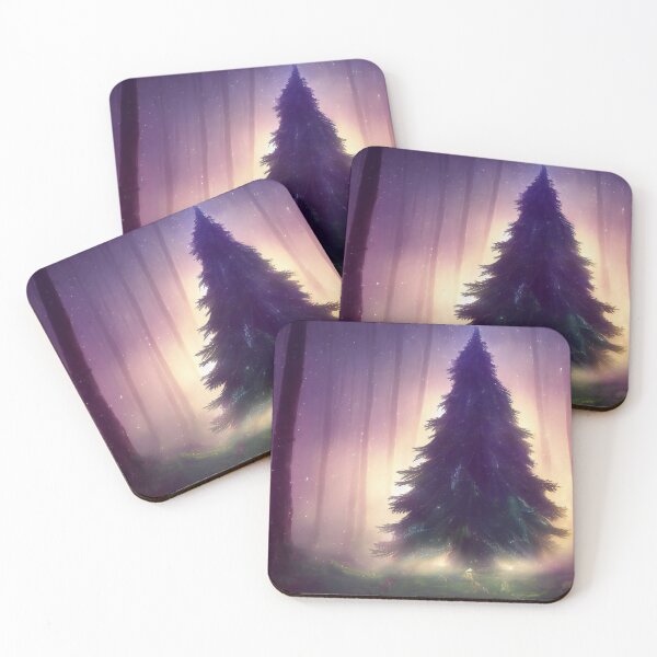 Item preview, beautiful epic huge Christmas tree surrounded by snowy mountains and forest designed and sold by WearZoid.