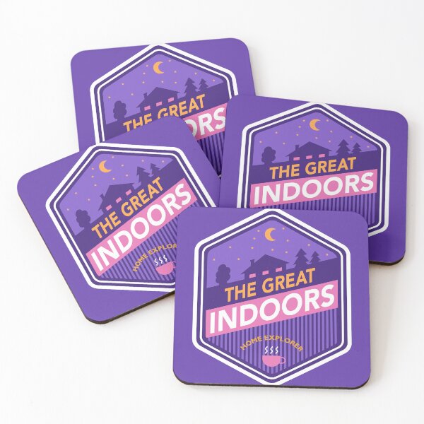 Item preview, The Great Indoors Pink/Purple Badge designed and sold by Pantonia.