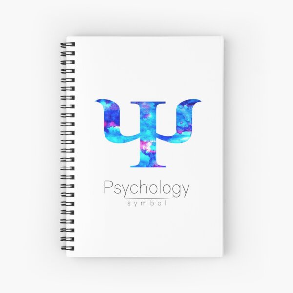 Psychology simbol. Watercolor logo Spiral Notebook