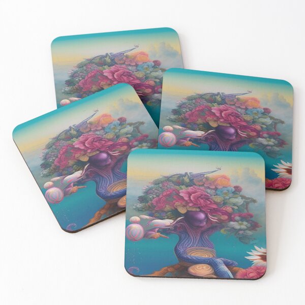 Item preview, Abstraction illustrative rosery Colorful hippie style Splash Flowers Imagination of dream  桜 world art bloomcore designed and sold by ValleyDream.