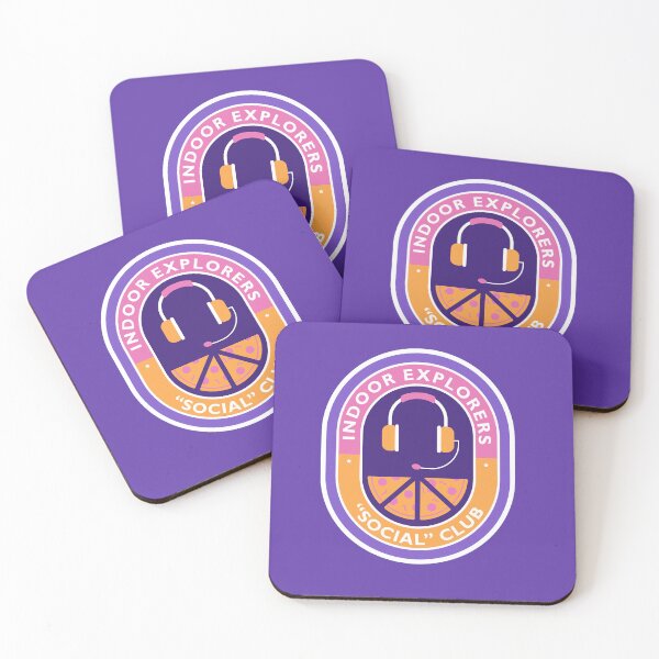 Item preview, Indoor Explorers "Social" Club Pink/Purple Badge designed and sold by Pantonia.