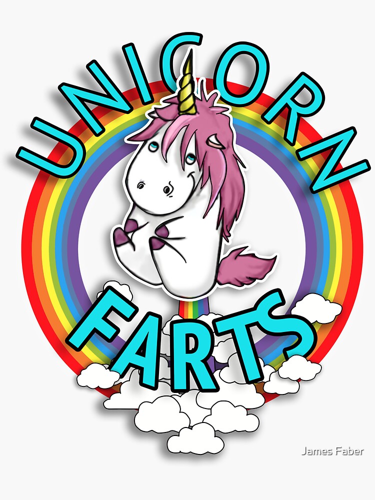 Unicorn Farts Sticker For Sale By Jamesf23 Redbubble