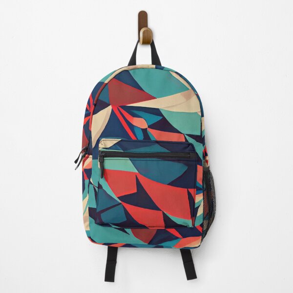 Artikelvorschau, Bright Colorful Red White and Blue Geometric Pattern Design Digital Painting entworfen und verkauft von CodeAndColors.