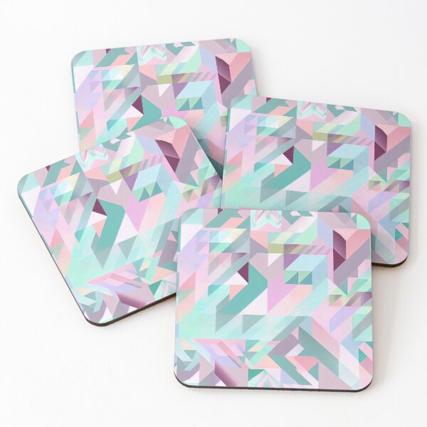 Artikelvorschau, Modern Abstract Geometric Pastel Pattern Design Digital Painting entworfen und verkauft von CodeAndColors.