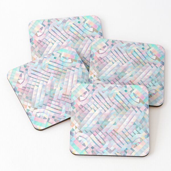 Artikelvorschau, Bright Modern Abstract Pastel Pattern Print Digital Painting entworfen und verkauft von CodeAndColors.
