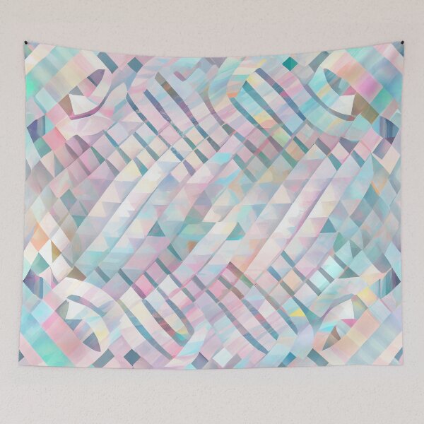 Aperçu de l'œuvre Bright Modern Abstract Pastel Pattern Print Digital Painting créée et vendue par CodeAndColors.