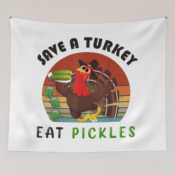 Item preview, Save A Turkey Eat A Pickles Funny Thanksgiving - Pickle Lovers Gifts designed and sold by Stixdesigns.