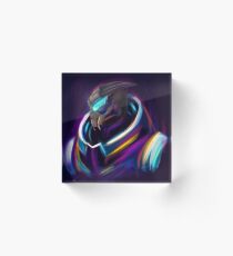 NEON Garrus Vakarian Fan Art Acrylblock