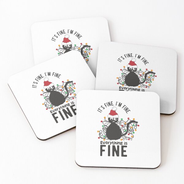 Item preview, Cat stuck in oval shape Christmas light. Christmas cat. I am fine designed and sold by camelsvg.