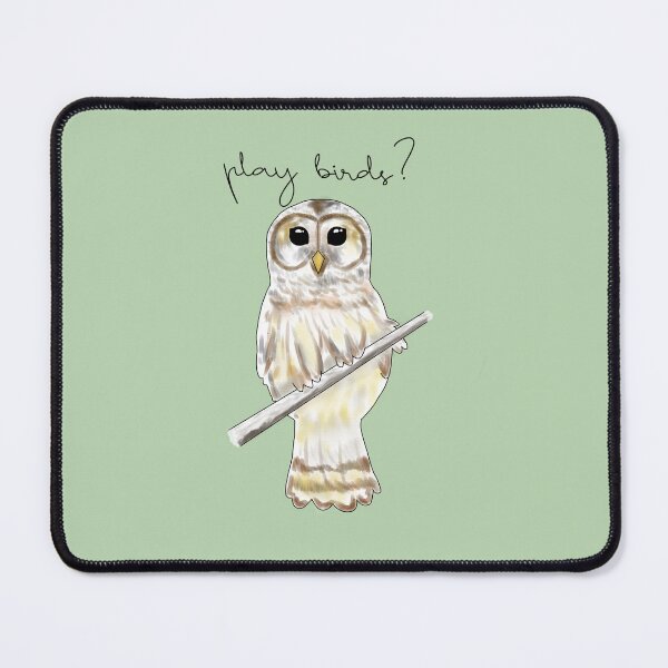 Item preview, Play Birds? Barred owl - Wingspan Board Game Inspired (black text) designed and sold by Artbyacat.
