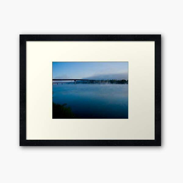 Blue October morning Framed Art Print
