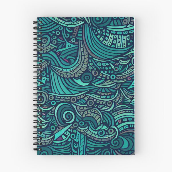 Artikelvorschau, Aztec Blue and Green Stone Mosaic Pattern Design Digital Painting entworfen und verkauft von CodeAndColors.