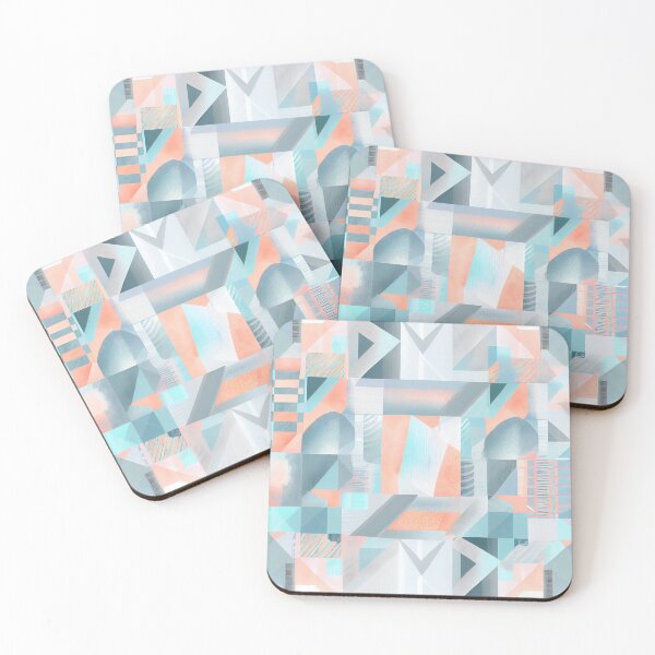 Artikelvorschau, Light Bright Modern Abstract Pastel Geometric Pattern Digital Painting entworfen und verkauft von CodeAndColors.