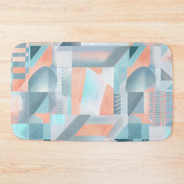 Aperçu de l'œuvre Light Bright Modern Abstract Pastel Geometric Pattern Digital Painting créée et vendue par CodeAndColors.