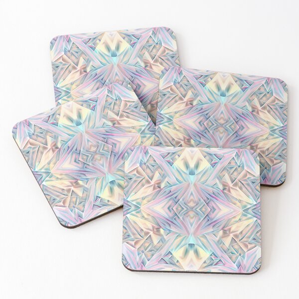 Item preview, Bright Modern Abstract Pastel Winter Snowflake Design Pattern Digital Painting designed and sold by CodeAndColors.