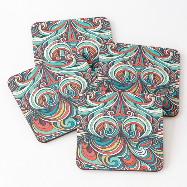 Artikelvorschau, Bright Colorful Swirl Pattern Design Digital Painting entworfen und verkauft von CodeAndColors.