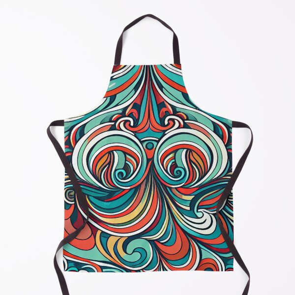 Aperçu de l'œuvre Bright Colorful Swirl Pattern Design Digital Painting créée et vendue par CodeAndColors.