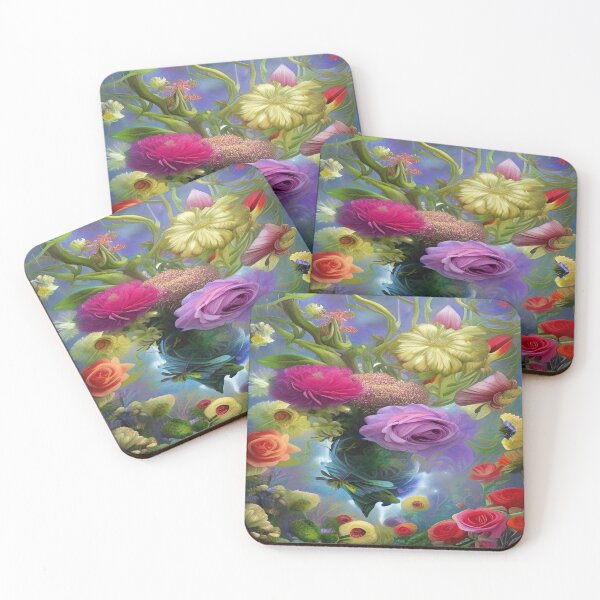 Item preview, Abstraction illustrative rosery Colorful hippie style Splash Flowers Imagination of dream  桜 world art bloomcore designed and sold by ValleyDream.