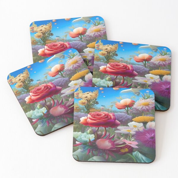 Item preview, Abstraction illustrative rosery Colorful hippie style Splash Flowers Imagination of dream  桜 world art bloomcore designed and sold by ValleyDream.