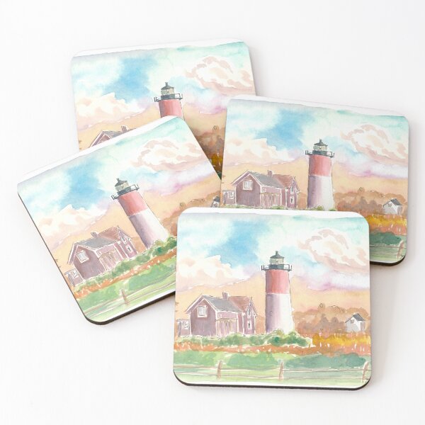 Item preview, Cape Cod Lighthouse Romantic Sunset Nauset Beach designed and sold by artshop77.