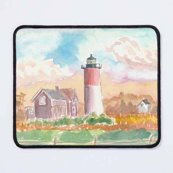 Item preview, Cape Cod Lighthouse Romantic Sunset Nauset Beach designed and sold by artshop77.