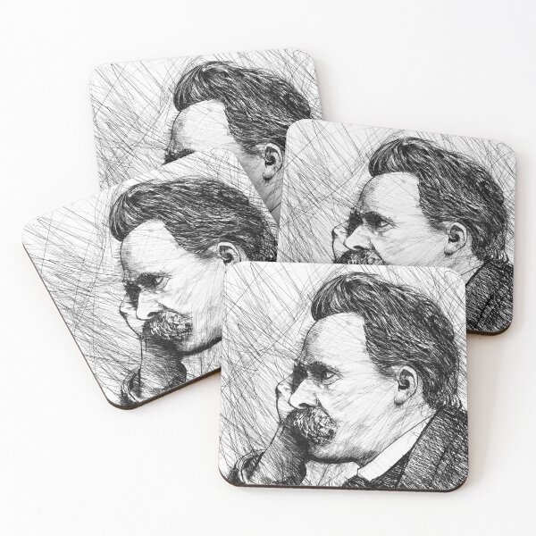 Item preview, FRIEDRICH NIETZSCHE black and white pencil portrait designed and sold by lautir.