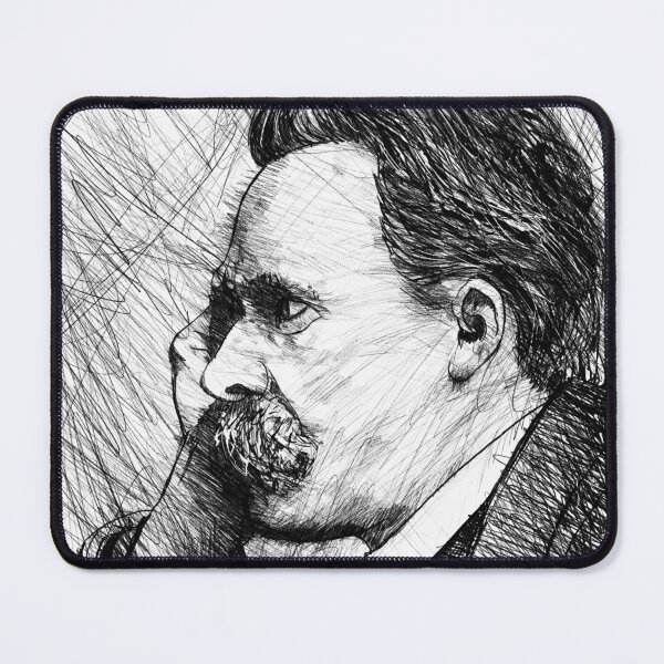 Item preview, FRIEDRICH NIETZSCHE black and white pencil portrait designed and sold by lautir.