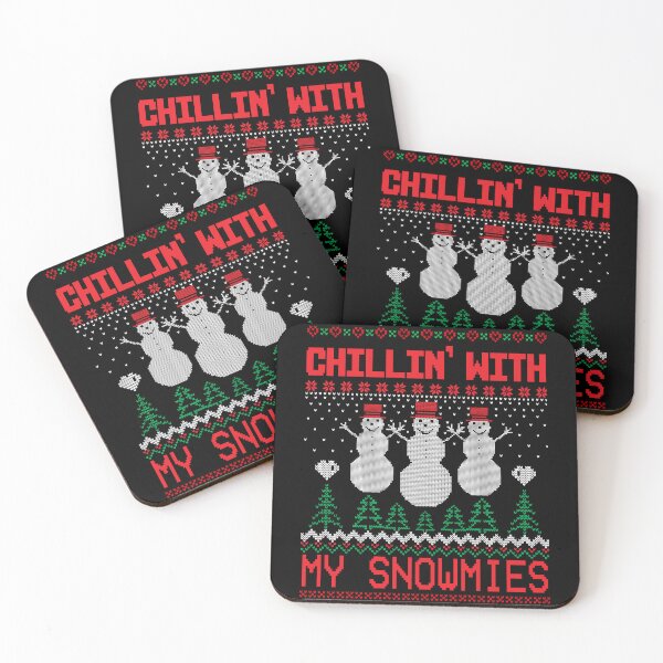 Item preview, Chillin' With My Snowmies Green and Red Ugly Christmas Sweather designed and sold by RepublicOfFire.