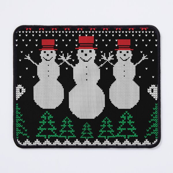 Item preview, Chillin' With My Snowmies Green and Red Ugly Christmas Sweather designed and sold by RepublicOfFire.