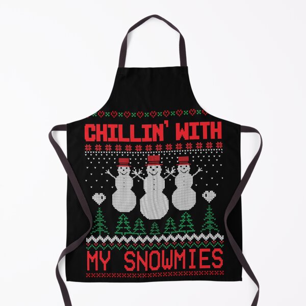 Item preview, Chillin' With My Snowmies Green and Red Ugly Christmas Sweather designed and sold by RepublicOfFire.