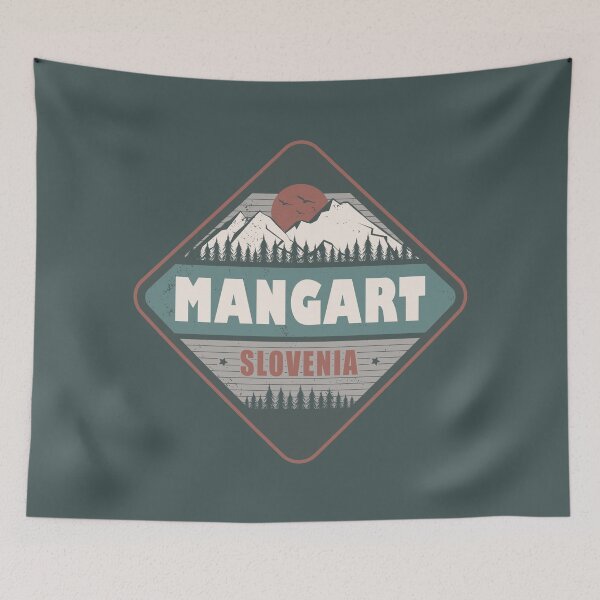 Item preview, Mangart Slovenia Vintage Hiking Design designed and sold by CynthiaGraphics.