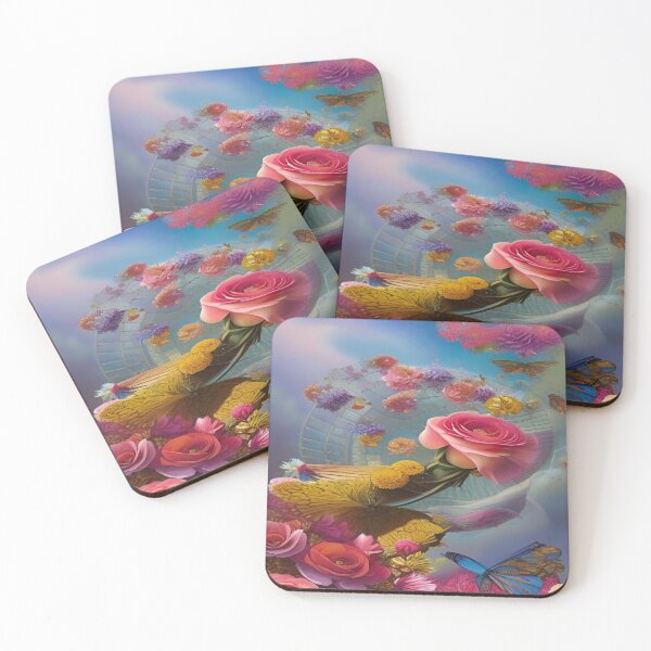 Item preview, Abstraction illustrative rosery Colorful hippie style Splash Flowers Imagination of dream  桜 world art bloomcore designed and sold by ValleyDream.