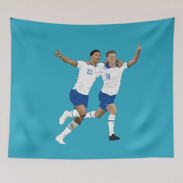 Item preview, Bellingham Mason Mount England Goal Celebration Minimalist designed and sold by Hevding.