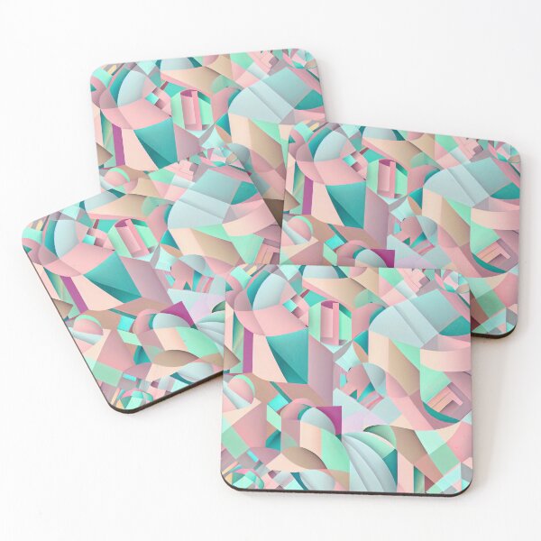 Artikelvorschau, Modern Abstract Geometric Pastel Pattern Digital Painting entworfen und verkauft von CodeAndColors.