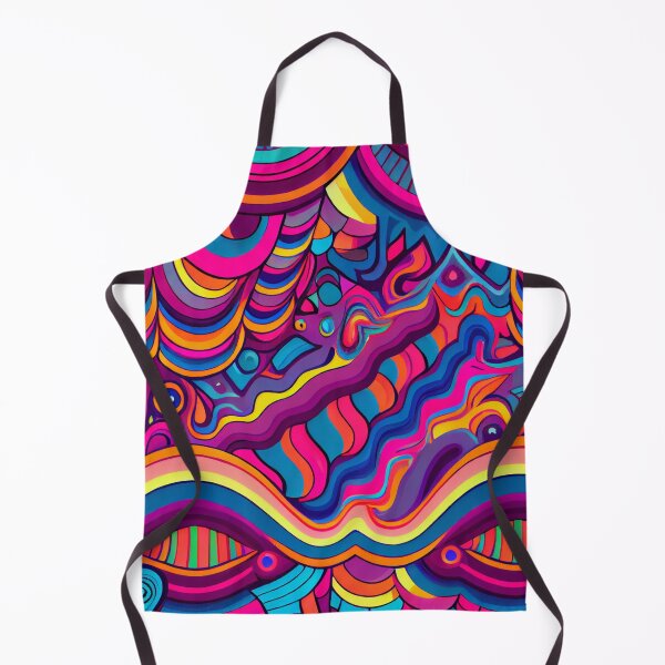 Aperçu de l'œuvre Colorful Psychedelic Trippy Pattern Print Digital Painting créée et vendue par CodeAndColors.