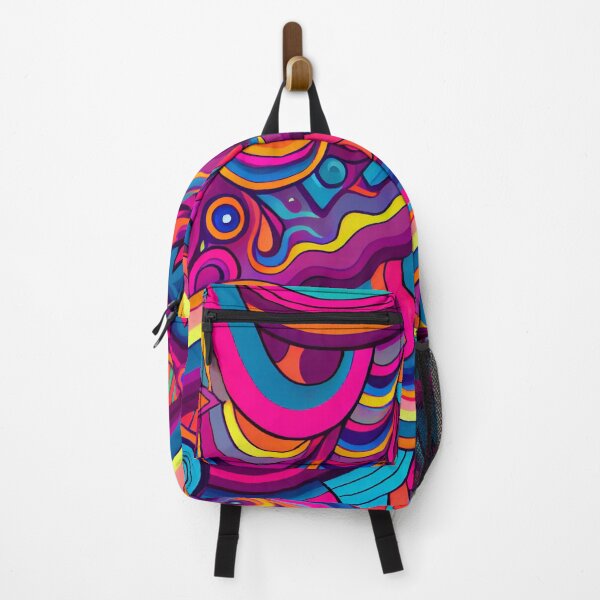 Item preview, Colorful Psychedelic Trippy Pattern Print Digital Painting designed and sold by CodeAndColors.