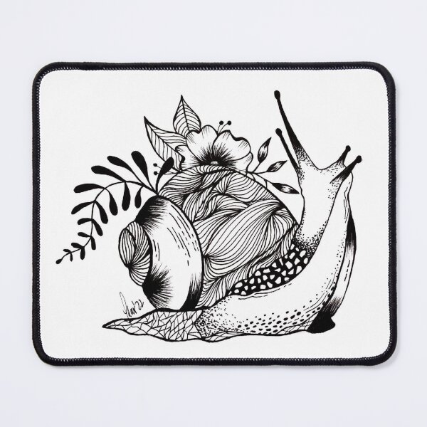 Item preview, snail- floral designed and sold by pilarsart.