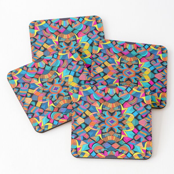 Artikelvorschau, Bright Very Colorful Diverse Pattern Digital Painting entworfen und verkauft von CodeAndColors.