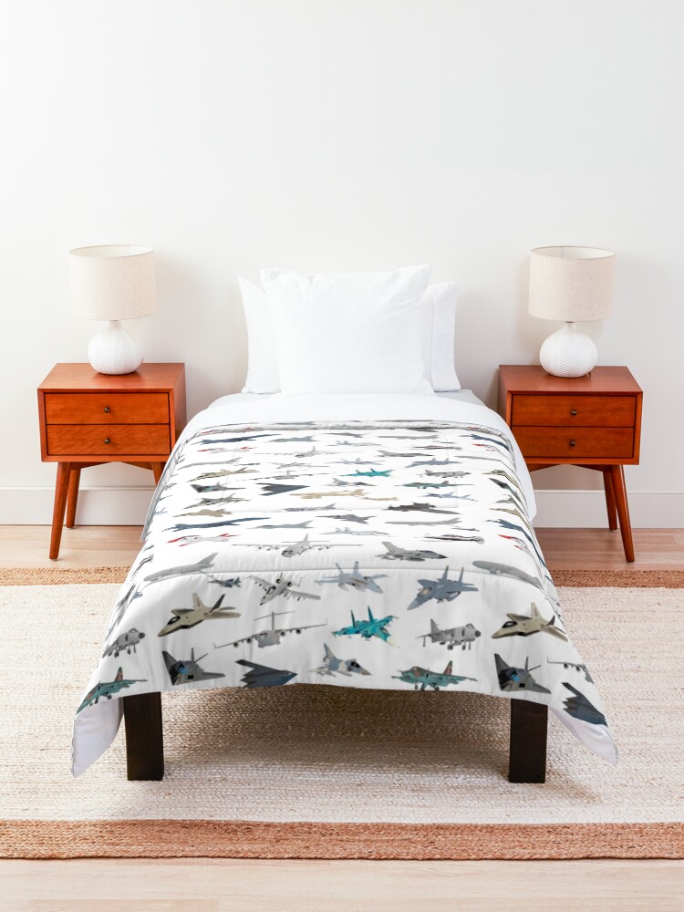 Alternate view of Modern Military Airplanes Comforter
