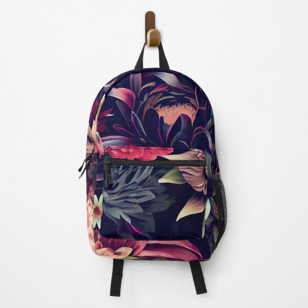 Artikelvorschau, Modern Elegant Fancy Dark Floral Flower Pattern Print Digital Painting entworfen und verkauft von CodeAndColors.
