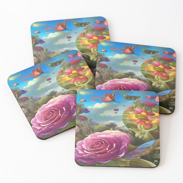 Item preview, Abstraction illustrative rosery Colorful hippie style Splash Flowers Imagination of dream  桜 world art bloomcore designed and sold by ValleyDream.