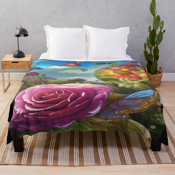 Item preview, Abstraction illustrative rosery Colorful hippie style Splash Flowers Imagination of dream  桜 world art bloomcore designed and sold by ValleyDream.