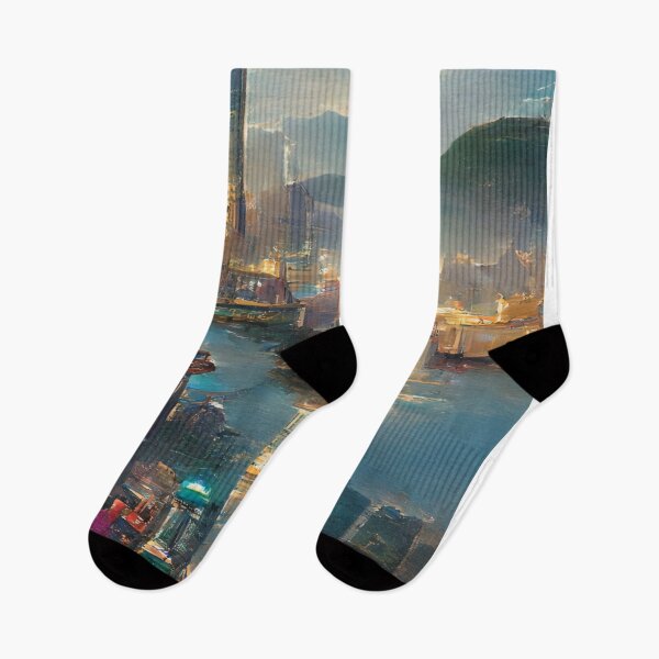 Item preview, Hong Kong Skyline Art designed and sold by Places On Earth.