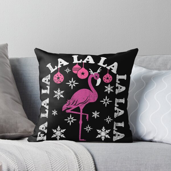 Item preview, Cute and Funny Falala Pink Flamingo Christmas - Distressed Black designed and sold by PearlMoonGrapes.