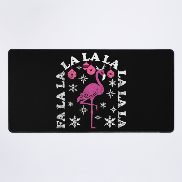Item preview, Cute and Funny Falala Pink Flamingo Christmas - Distressed Black designed and sold by PearlMoonGrapes.