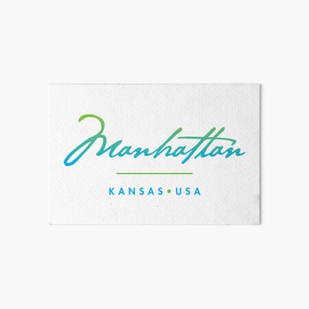 Artikel-Vorschau von Manhattan Kansas typografisches Design, designt und verkauft von Futurebeachbum.