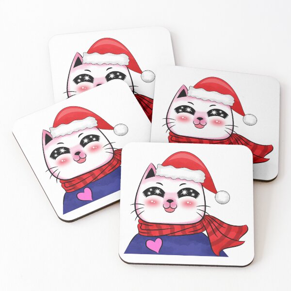 Item preview, Cute Christmas Santa Cat designed and sold by MisPuHoney.
